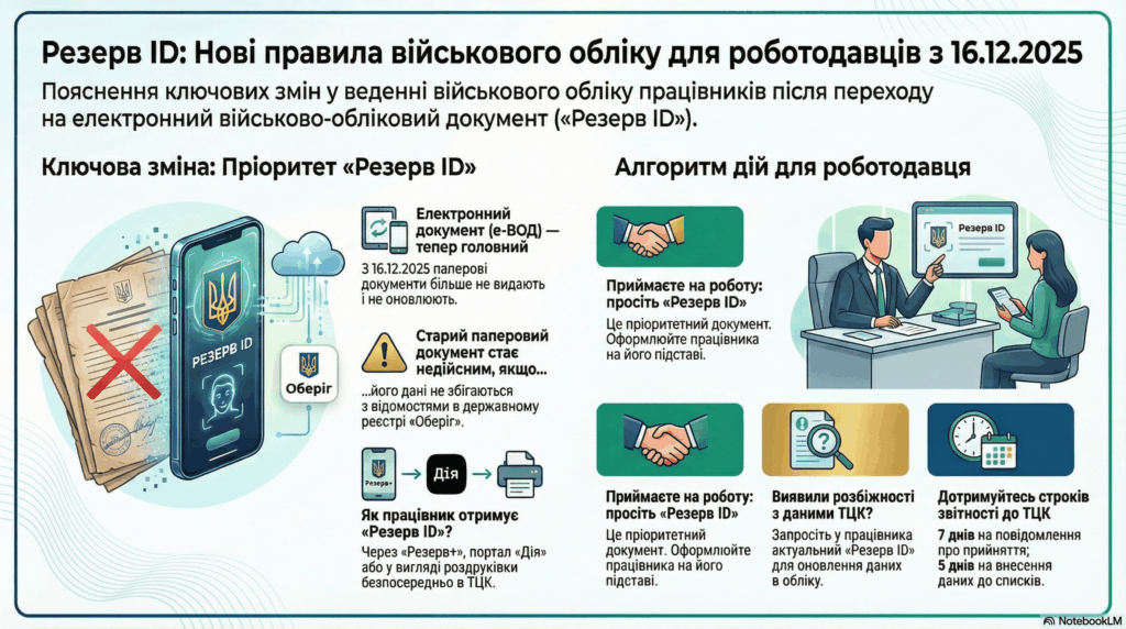 Резерв ID Нові правила військового обліку для роботодавців з 16.12.2025