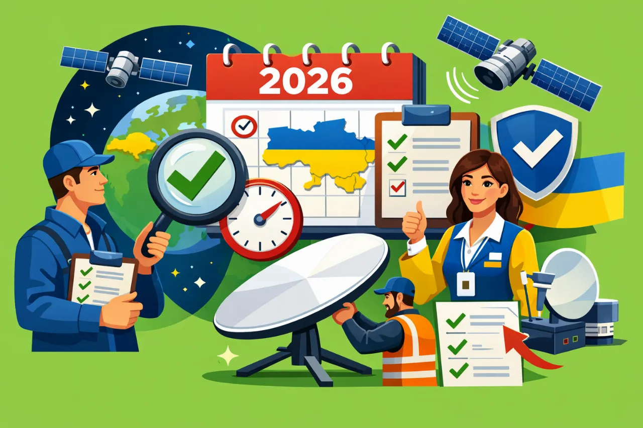 Верифікація терміналів Starlink в Україні:  строки та порядок дій у 2026 році