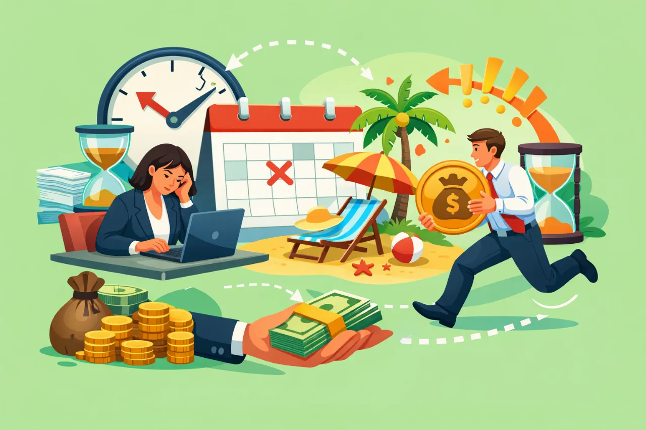 Компенсація за невикористану відпустку із запізненням