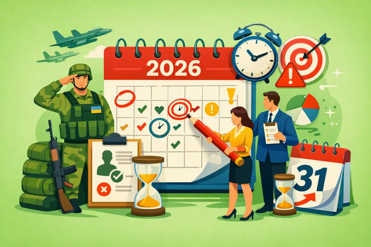 Військовий обліку і бронювання 2026: календарних контрольних дат